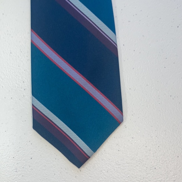 Vintage 80s multicolored striped tie - Picture 6 of 14